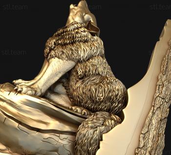 3D модель Воющий волк (STL)